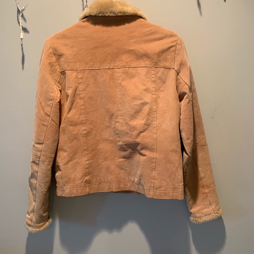 cavalini leather jacket with fur - Picture 2 of 4